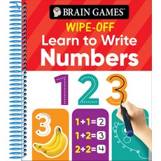 Brain Games Wipe-Off Learn to Write: Numbers (Kids Ages 3 to 6) Spiral, Publications International,..., English, 9781645586920