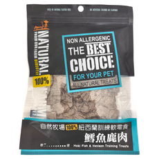 NATURAL FARM 自然牧場 紐西蘭天然零食, 鱈魚鹿肉, 180g, 1包
