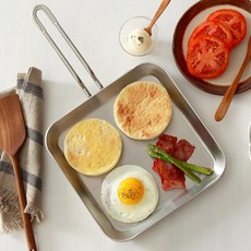 IH 인덕션 통3중 스텐 사각팬 24cm, 쿡에버 IH 인덕션 통3중 스텐 사각팬 24cm