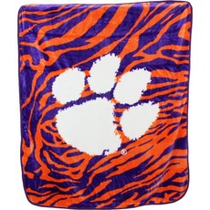 College Covers 클렘슨 타이거즈 라셸 담요 127 x 152, Clemson Tigers