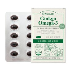 징코 오메가3 600mg, 60정, 1개