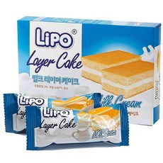 리포 밀크 레이어케이크 낱개포장, 1세트, 378g