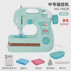 재봉틀 만능 생일선물 핑크 소꿉놀이 전기 핸드미싱 7984스몰, 7982B미디엄그린재봉틀, 1, D. 중간 녹색