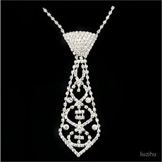 라인스톤 큐빅 넥타이 방송댄스 소품 무대의상 파티 액세사리 개콘 빤짝이 넥타이