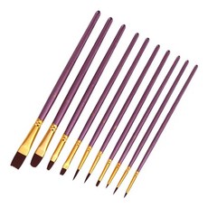 페인팅 펜 키트 아크릴 수채화 오일 구아슈용 나일론 헤어 브 예술가 경량 여행용, 1개, 기본