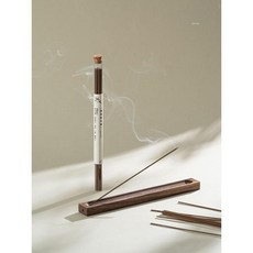 향 우드 소품 선물 가정용 받침 꽂이 홀더 8가지 시향 거치대 받침대 명상 원목 나무 플러그, 8 가지 시향 세트 + 호두 향 꽂이