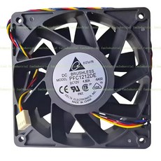Y PFC1212DE 12V 볼 베어링 팬 120x120x38mm 4선 12038 1238 120mm 4.80A 고 RPM 속도 흐름 광부 냉각