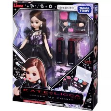 TAKARA TOMY 莉卡娃娃彩妝套裝，時尚造型，培養審美觀，兒童彩妝玩具, KATA莉卡我的時尚色彩, 1個, 25cm