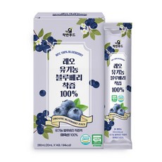 착한푸드 레오 유기농 블루베리 착즙 100% NFC 블루베리즙, 1개, 280g