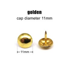 네일 템플릿 다채로운 장식 쥬얼리 선물 케이스 상자 벽 문짝 소파 가구 압정 스터드 푸쉬핀 하드웨어 11mm 50 개, 옵션03) Golden