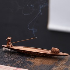 낚시배 향초 캔들 장식품 인테리어 소품 테이블 데스크탑 라인 향을 삽입 향, 1개