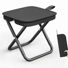 포베즈 주머니에쏙 초경량 접이식 파우치형 미니 컴팩트 의자 MAX 3.0 세트, 2개, 웨일블랙