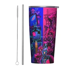 하즈빈 호텔스 알라스토르 복스 2 텀블러 빨대 포함 스테인리스 스틸 머그컵 이중벽 진공 단열 냉온용 20, 01 20OZ, 01 10