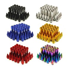 락모터스 자동차 휠너트 M12X1.5 20개 세트 도난방지락너트 휠볼트 튜닝휠 포인트 차량용, 1세트, 블랙