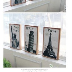 거실 침실 매장 도시 원목블록 카페 선반 책상 알파벳 나무장식, 1개, isum 파리