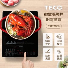 TECO東元 微電腦觸控電磁爐 YJ1221CB 觸控操作 多段火力調節 安全保護, 新品