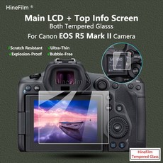 트레조 EOS R5 ii 카메라 용 유리 필름 9H 경도 LCD 화면 정보 보호기 R52 R5M2, 1SET, 1개