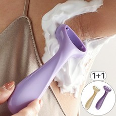댓츠댓 자극없는 곡선형 여성 다리털 겨드랑이 면도기 1+1, 1개, 2개입