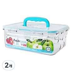 에이엘에스 프레시클린 에코젠 밀폐용기 김치통, 2개, 1.8L