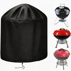 TwoPone 55.9cm(22인치) Weber 차콜 주전자용 튼튼한 그릴 커버 - 고급 경량 방수 BBQ 커버 통기성 및 방풍 스트랩 포함(깊이 68.6cm(27인치) x, 15.7"Dx15.7"H