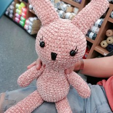 [라미니팅] 코바늘DIY 벨벳인형, 아이보리, 1개