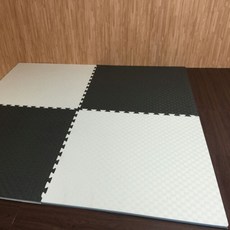 方格子地墊 台灣製造 EVA 巧拼安全墊 遊戲墊 運動墊 爬行墊, 1個, 105*105*2cmNG方格紋黑色配白