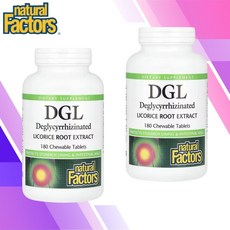 내추럴팩터스 감초 추출물 DGL Licorice 180정 2개
