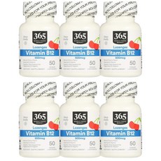 365 홀푸드마켓 비타민 B12 500mcg 50정, 6개