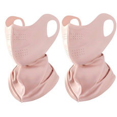 베루아 자외선차단99.9% 1+1 시원한 스포츠 햇빛가리개 골프 마스크, 1세트, 베이비 핑크 + 베이비 핑크