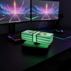 [멋돌샵] 3d 자기부상 공중부양 GTA 캐시 돈다발 LED 무드등, One size