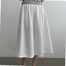 머메이드스커트 A라인 허리밴딩 플레어 롱스커트 흰색치마 데이트룩