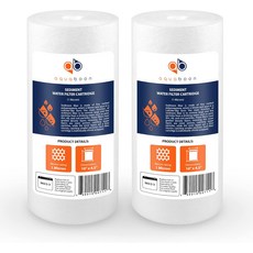 아쿠아분 5 마이크론 10 x 4.5 우물 물 침전물 필터 교체 전집 카트리지 DGD-5005 WFHD13001B 2팩 호환, 2