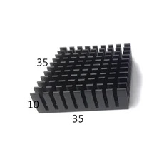전자 IC 칩용 알루미늄 방열판 라디에이터 Dynatron Raspberry Pi 냉각 열 전도성 테이프 포함, 09 35x35x10mm