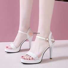 오르난 여성 발목 스트랩 가보시 하이힐 (9cm) 여름 샌들 W509