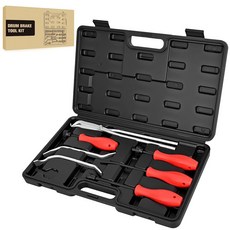 GUACC 트럭 브레이크 스프링 도구 LT890 대형 슬랙 조절 가능한 앵커 핀 회전 설치기 세미 플라이어 에어 드럼 슈 LTI 890 노란색, 8pc Brake Tool Black