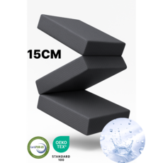 수면케어 생활방수 세탁편리 3단 접이식 매트리스 원룸, 15cm, 문라이트 그레이