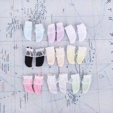 짱패브릭 인형) 육일돌 레이스 발목양말, 스카이, 1개