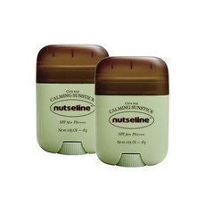 넛세린 시카 넛 선스틱 카밍 쿨링 워터드 SPF50+ PA++++ 미백 주름개선 끈적임 없는 온가족 썬스틱, 18g, 2개