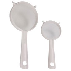 카빌록 2개 주방 스트레이너 세트 두유 주스 식품 스트레인 10.23X5.31인치용 미세 메쉬 필터 슬롯 스푼