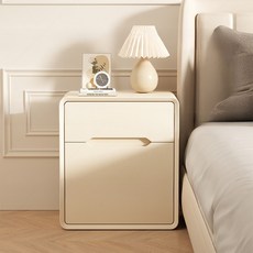 奶油風實木床頭櫃 臥室小型床邊收納櫃 簡約現代收納櫃, 詳見包裝, 詳見包裝, 深灰色,45x40x55cm