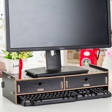 모니터받침대 목아픔방지 DIY 원목받침대 와이드선반 63069EA 1(EA), 모니터받침대 우드