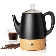 믹스프레소 10컵 퍼콜레이터 커피포트 전기 보온 기능이 있는 스테인리스 스틸 커피 가정이나 사무실을 위한 탈착식 바구니가 클래식 퍼큘레이터 포트 반짝이는 녹색, Bla 4 Cup