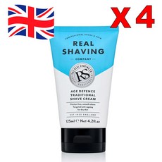 125ml 4개 더 리얼 쉐이빙 컴퍼니 에이지 디펜스 쉐이브 크림 The Real Shaving Company