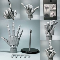 손관절 모형 미술 핸드 드로잉 웹툰 오른손 모델 그리기 장식, B. 그레이 오른손, 1개