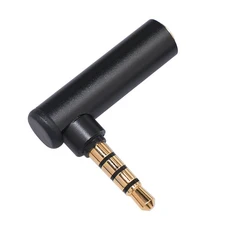 직각 오디오 어댑터 플러그 암수 잭 90 도 AUX 1/8 TRRS 스테레오 헤드폰 커넥터 3.5mm 1 개 2 5 개, 1개