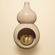 조롱박 자석 현관문종 금전운 풍수 소품 친집선, 베이지