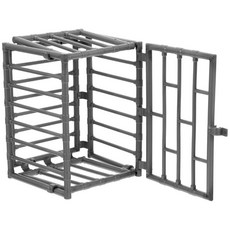 2Pcs 미니 케이지 모델 미니어처 모델 동물 액세서리 장식 도구 케이지용, 11.2X8.1X7.8CM