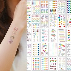 코즈미카 미니 타투 스티커, 30세트, 레인보우C