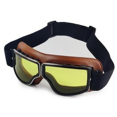오토바이 라이딩 고글 빈티지 헬멧용 방풍 차단 안경, 1개, 1. 1