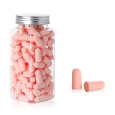 소음 방지 소프트 테이퍼 소음 감소 귀마개 멀티 컬러 범용 청각 보호대 느린 리바운드 10 개 24 개 60 개, 03 Pink-120PCS